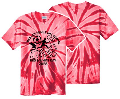 Picture of 2025 Red & White Day Adult Tie-Dye Tee