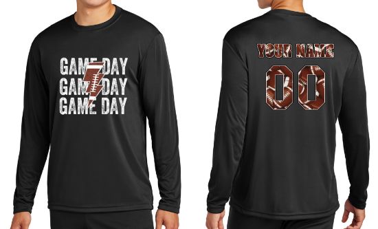 Picture of Personalized Game Day Dry-fit Long Sleeve Shirt