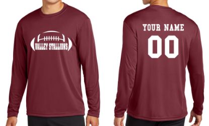 Picture of Personalized Valley Stallions Dry-fit Long Sleeve Shirt