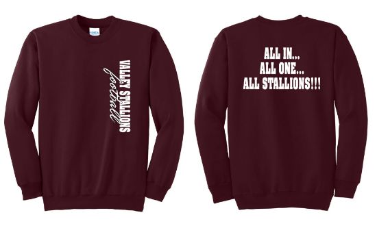 Picture of Valley Stallions Side Printed Crewneck Sweatshirt