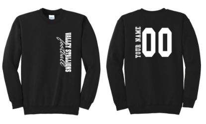 Picture of Personalized Valley Stallions Side Printed Crewneck Sweatshirt