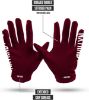 Picture of Maroon Football Receiver Gloves