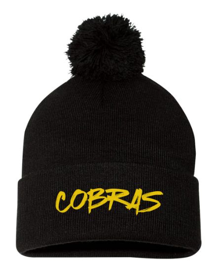Picture of Cobras Embroidered Pom Pom Beanie