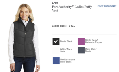 Picture of Syracuse Airport Embroidered Port Authority Ladies Puffy Vest