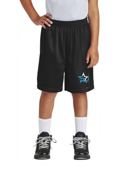 Picture of Five Star Martial Arts Black Mesh Youth Shorts