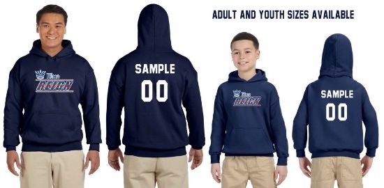 Picture of Blue Reign Customizable Navy Printed Hoodie Adult & Youth Sizes